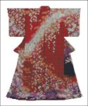 (image for) Kimono 001 - Red Floral Burst